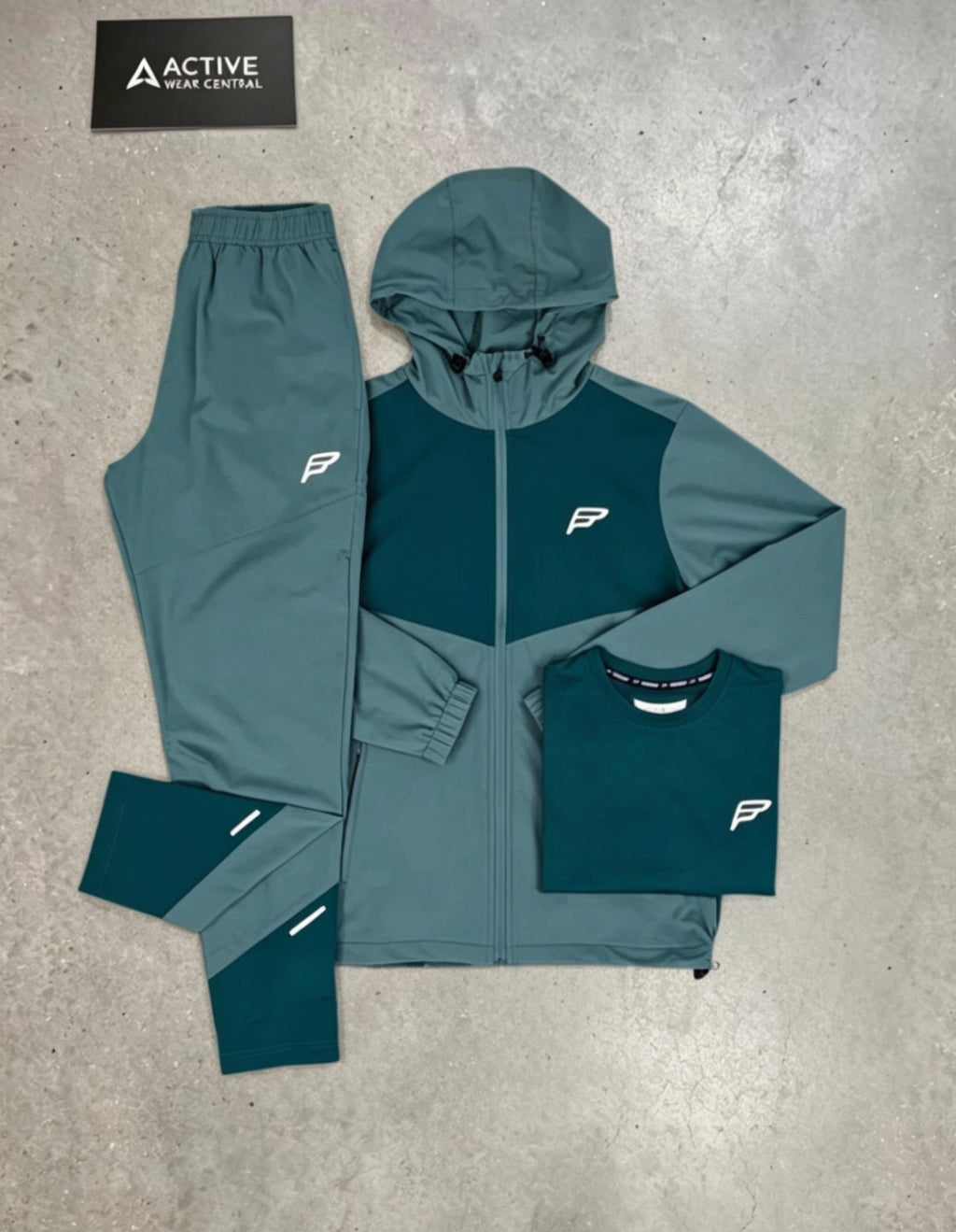Frequency 3 piece tracksuit-teal
