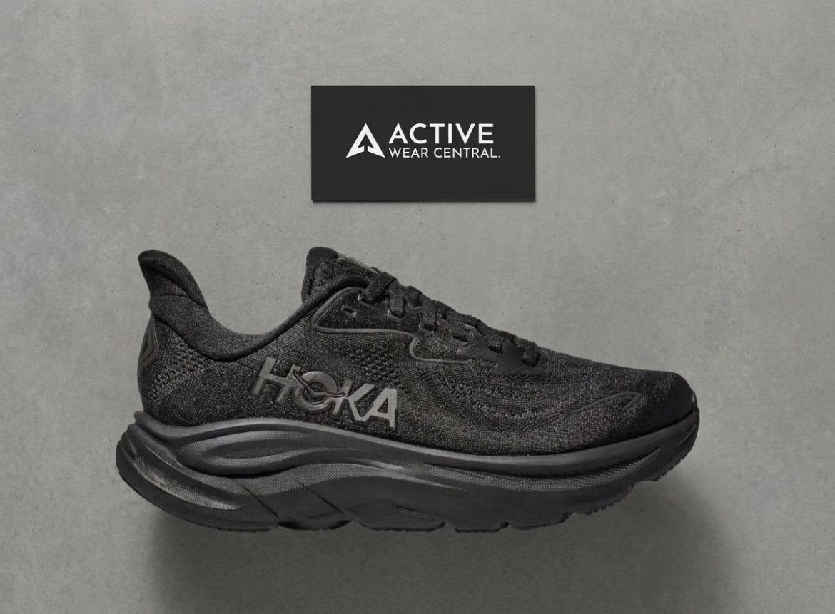HOKA Clifton 10 shoes- black