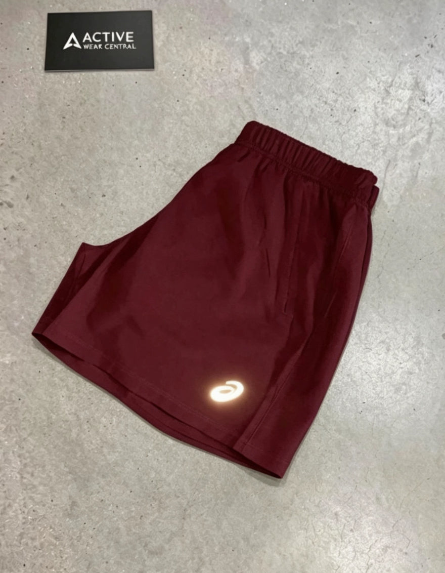 ASICS running shorts-dark red