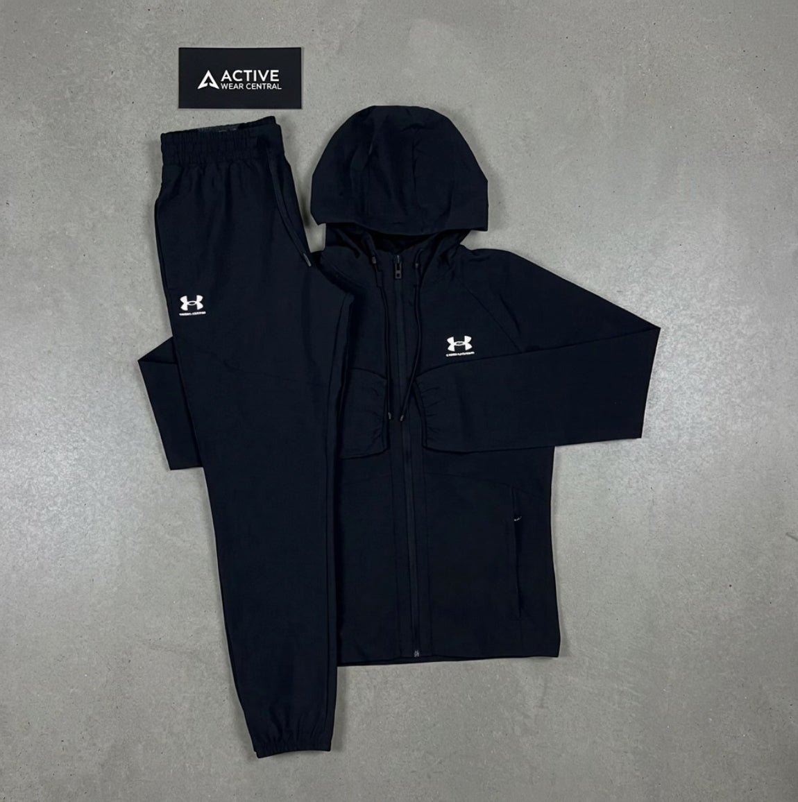 Under armour woven tracksuit- black