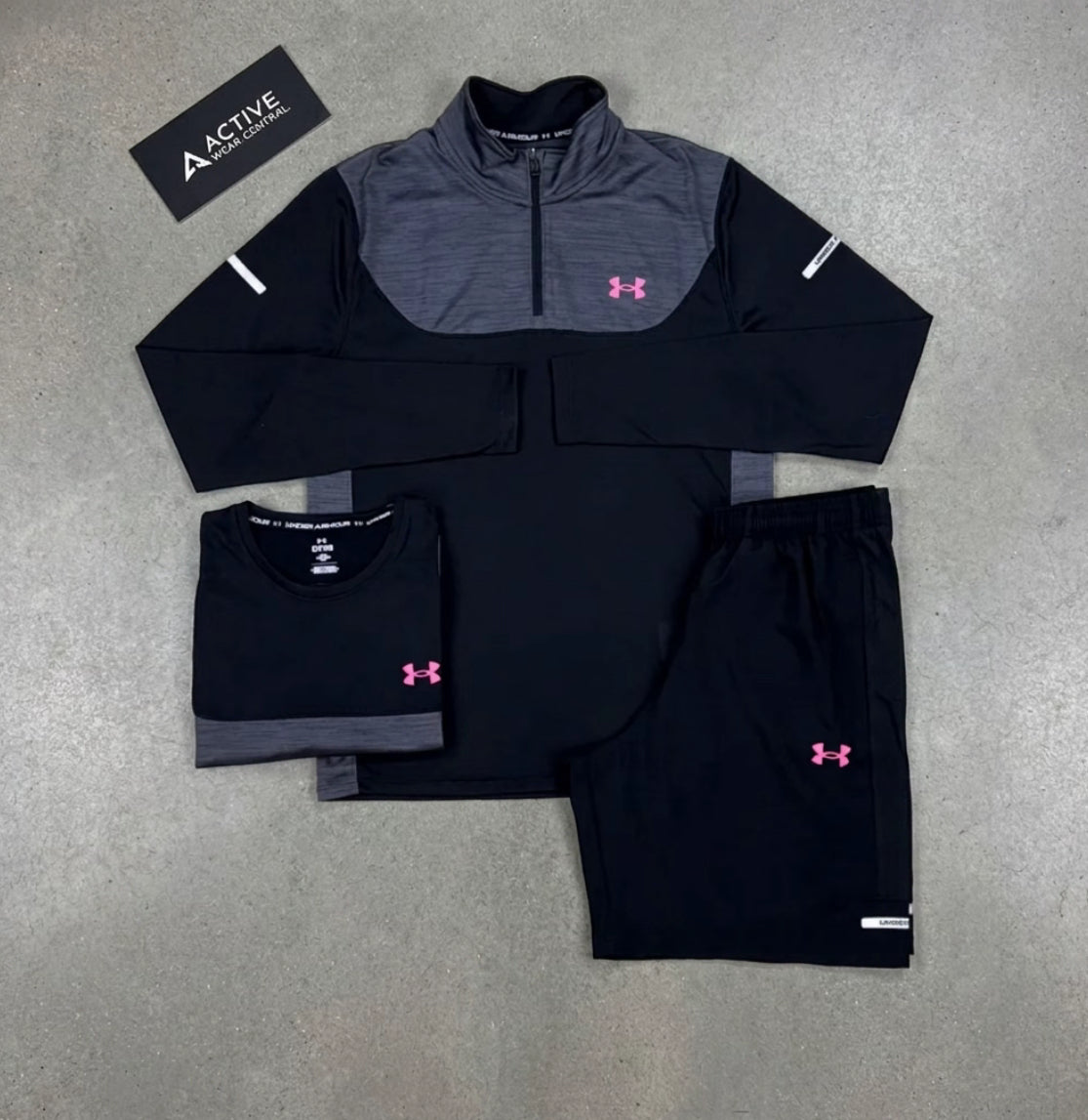 Under armour tech utility 3 piece-black/pink