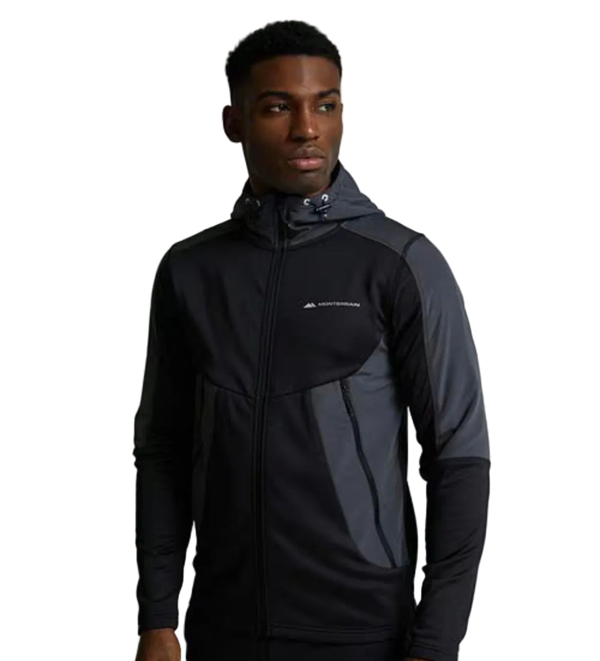 Monterrain Explorer poly fleece zip through hoodie-black/grey
