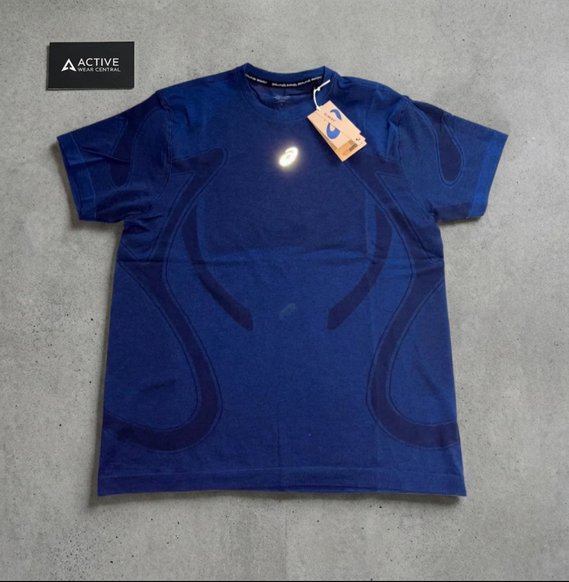 ASICS seamless blue t shirt