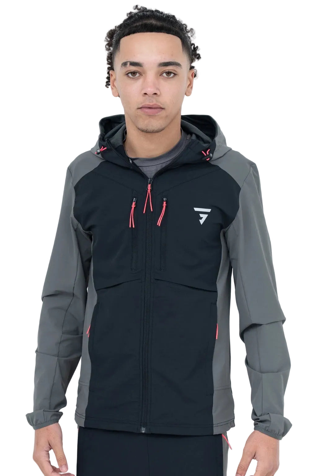 Griid jacket-black/pink