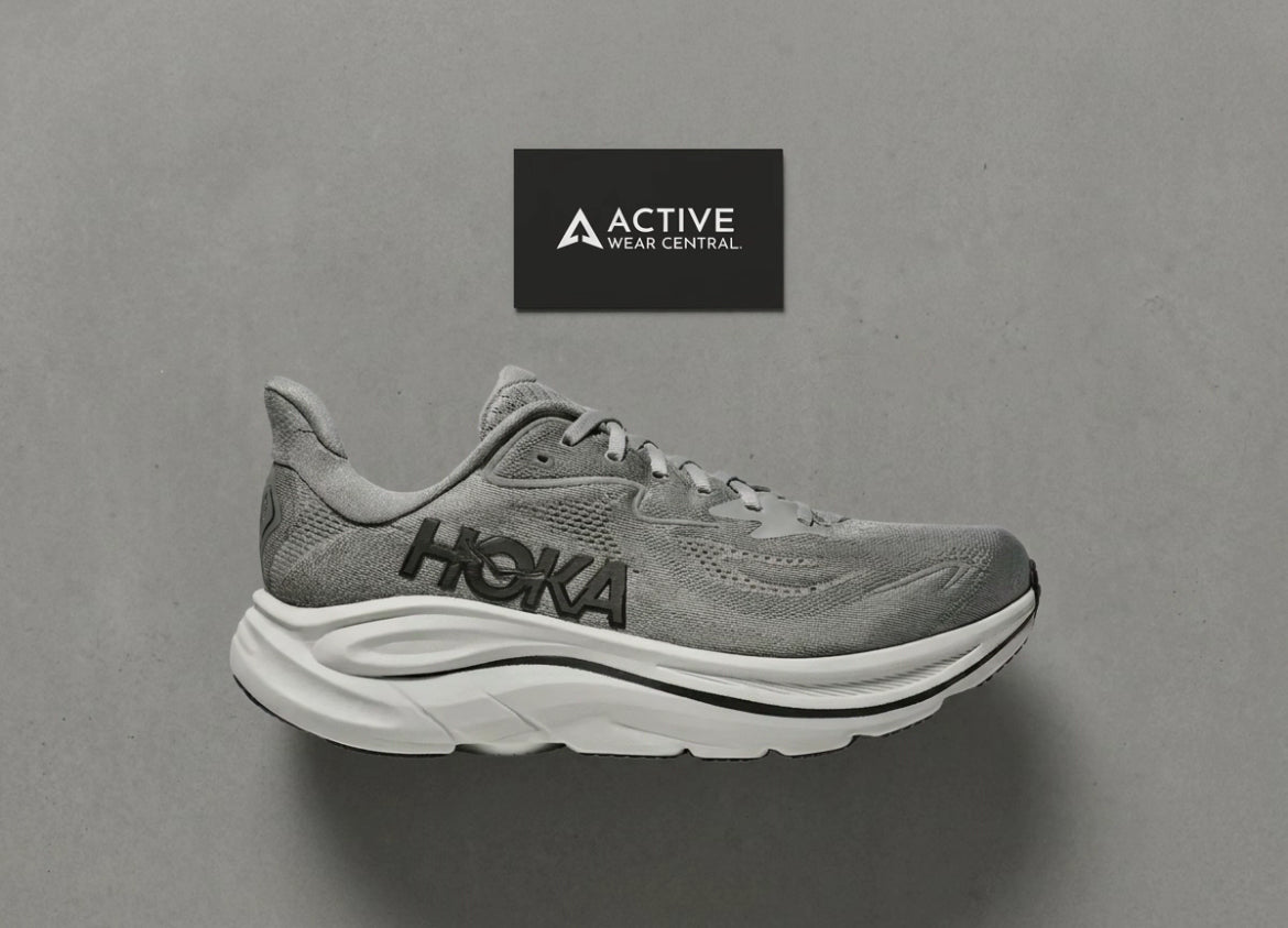 HOKA Clifton 10 shoes- galactic grey/ asteroid