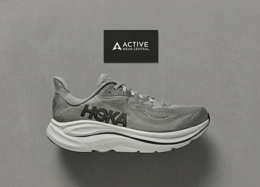 HOKA Clifton 10 shoes- galactic grey/ asteroid