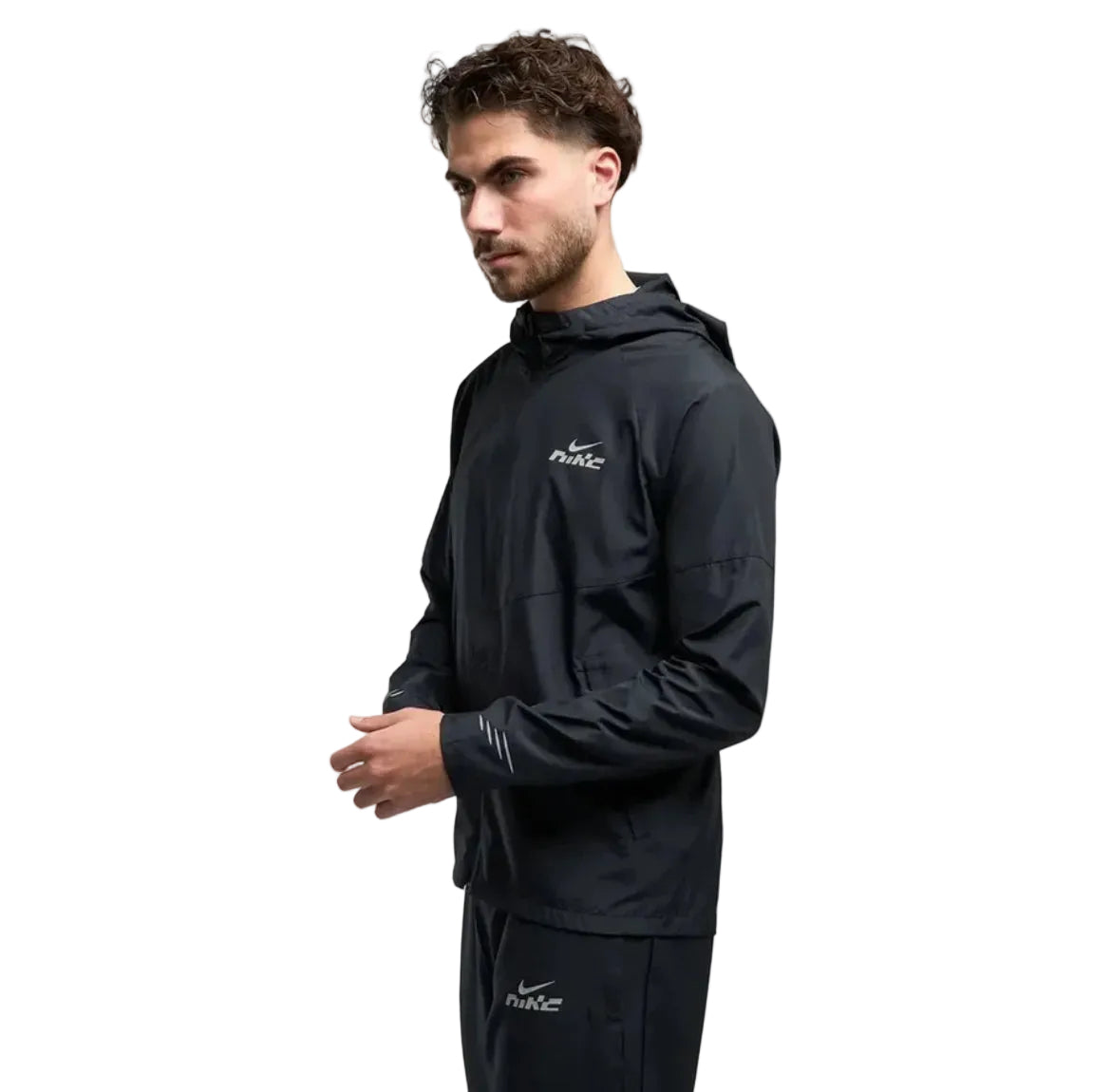 Nike swoosh jacket- Black