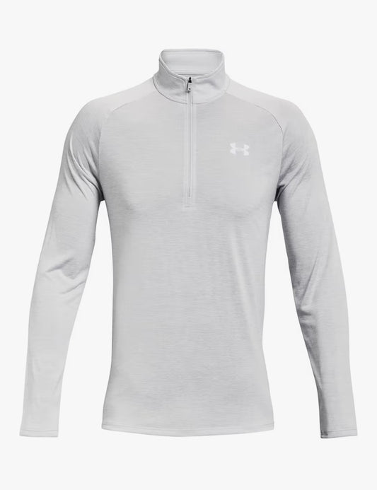 Under armour UA tech quarter zip- light grey/white