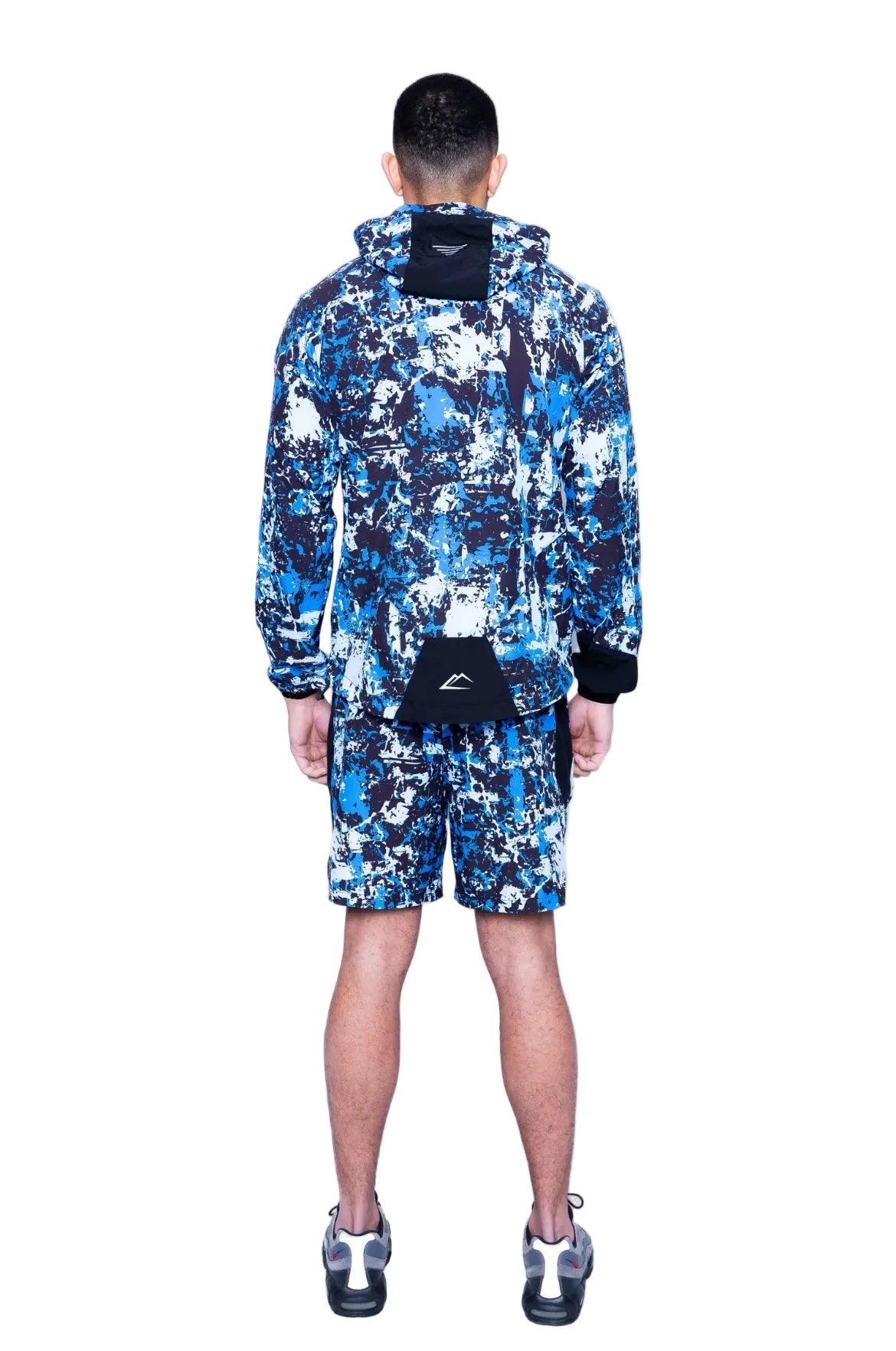 Active jacekt and shorts set-blue/black