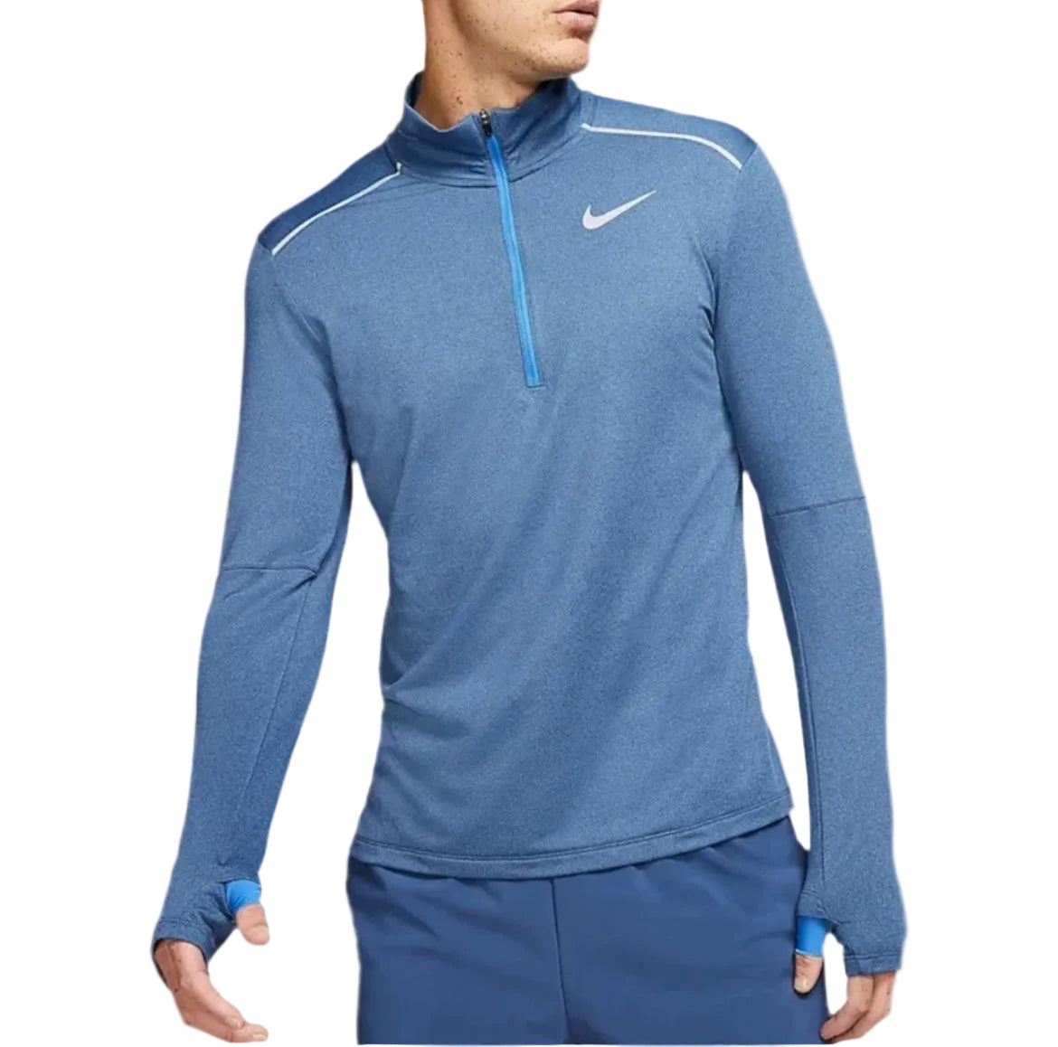 Nike therma miler quarter zip-blue