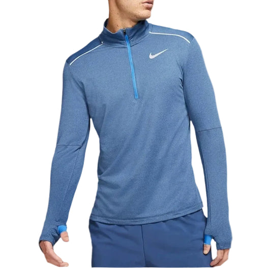 Nike therma miler quarter zip-blue